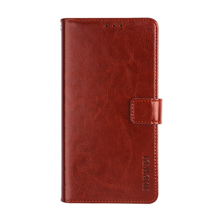 For Blackview A80S idewei Crazy Horse Texture Horizontal Flip Leather Case with Holder & Card Slots & Wallet(Brown) - More Brand by idewei | Online Shopping South Africa | PMC Jewellery
