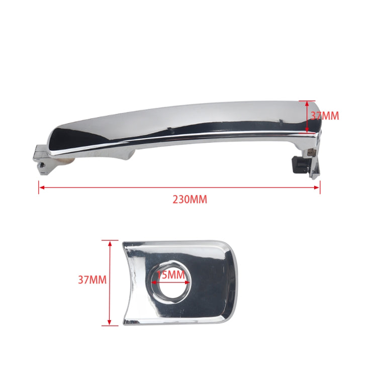 2 PCS A5850 Car Outside Door Handle 80640-CA000/12 for Nissan - Door Handles by PMC TechLife | Online Shopping South Africa | PMC TechLife | Buy Now Pay Later Mobicred