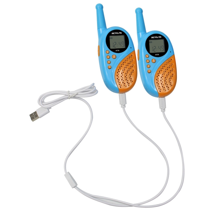 1 Pair RETEVIS RT35 0.5W EU Frequency 446MHz 8CH Handheld Children Walkie Talkie(Blue) - free shipping - PMC Jewellery - Order now!