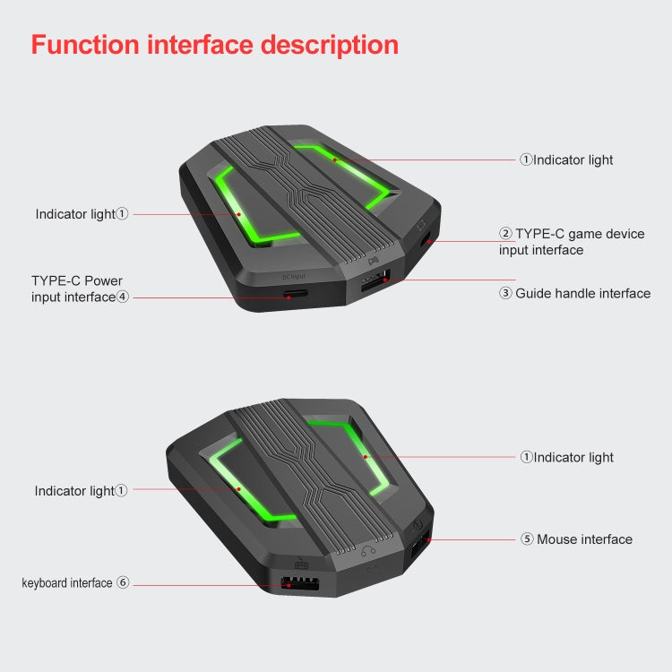 HXSJ P6+V100+J900 Keyboard Mouse Converter + One-handed Keyboard + Gaming Mouse Set - free shipping - PMC Jewellery - Order now!