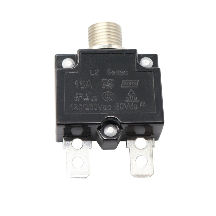 L2 Series 50V Car Overload Protector Manual Reset DC Circuit Breaker with Waterproof Cover, Current:15A - Fuse by PMC TechLife | Online Shopping South Africa | PMC TechLife | Buy Now Pay Later Mobicred