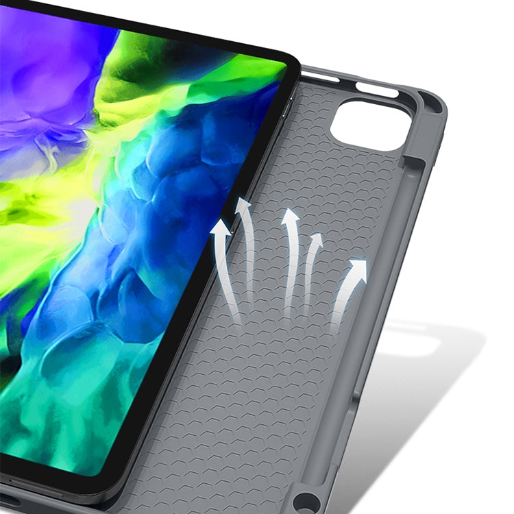 For iPad Pro 12.9 2022 / 2021 / 2020 Mutural Multi-fold Smart Leather Tablet Case(Dark Green) - free shipping - PMC TechLife - Order now!
