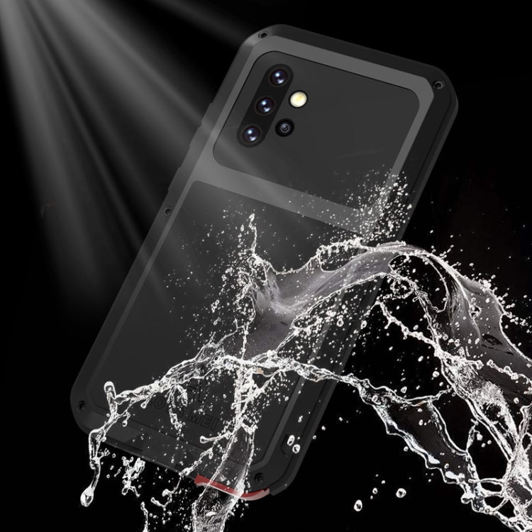For Samsung Galaxy A52 5G / 4G LOVE MEI Metal Shockproof Waterproof Dustproof Protective Case with Glass(Yellow) - Galaxy Phone Cases by LOVE MEI | Online Shopping South Africa | PMC TechLife | Buy Now Pay Later Mobicred
