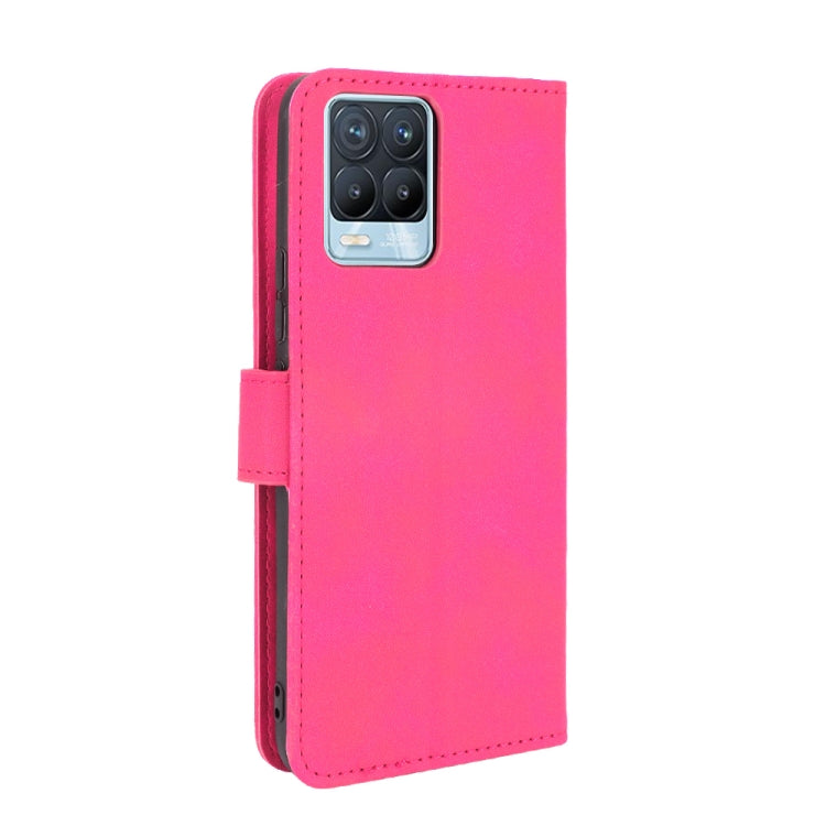 For Realme 8 / Realme 8 Pro Solid Color Skin Feel Magnetic Buckle Horizontal Flip Calf Texture PU Leather Case with Holder & Card Slots & Wallet(Rose Red) - Realme Cases by PMC Jewellery | Online Shopping South Africa | PMC Jewellery | Buy Now Pay Later Mobicred