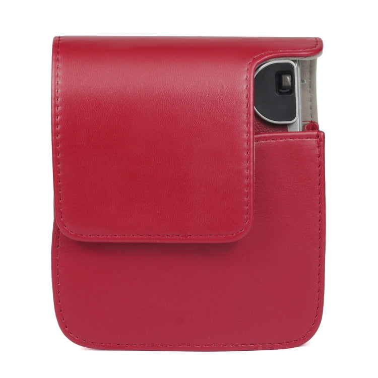 Solid Color PU Camera Bag with Shoulder Strap for Fujifilm Instax mini 90(Red) - free shipping - PMC TechLife - Order now!