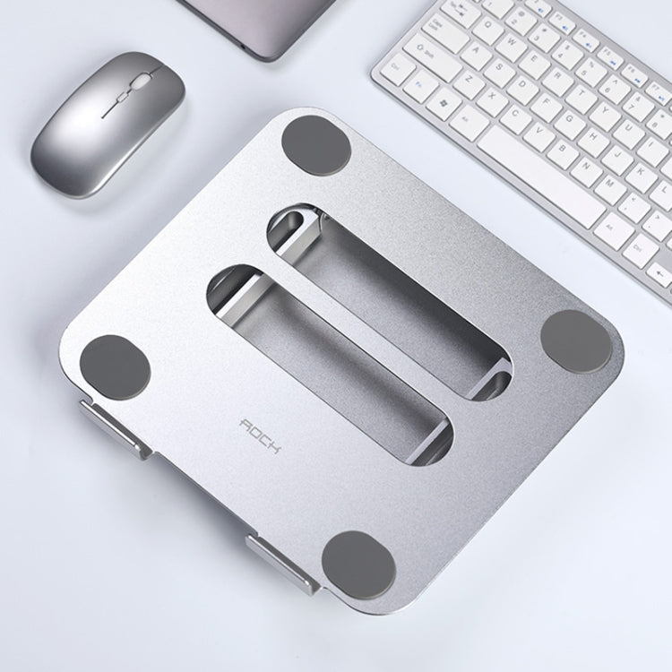 ROCK RPH0972 Aluminum Alloy Liftable Laptop Cooling Bracket(Silver) - free shipping - PMC Jewellery - Order now!