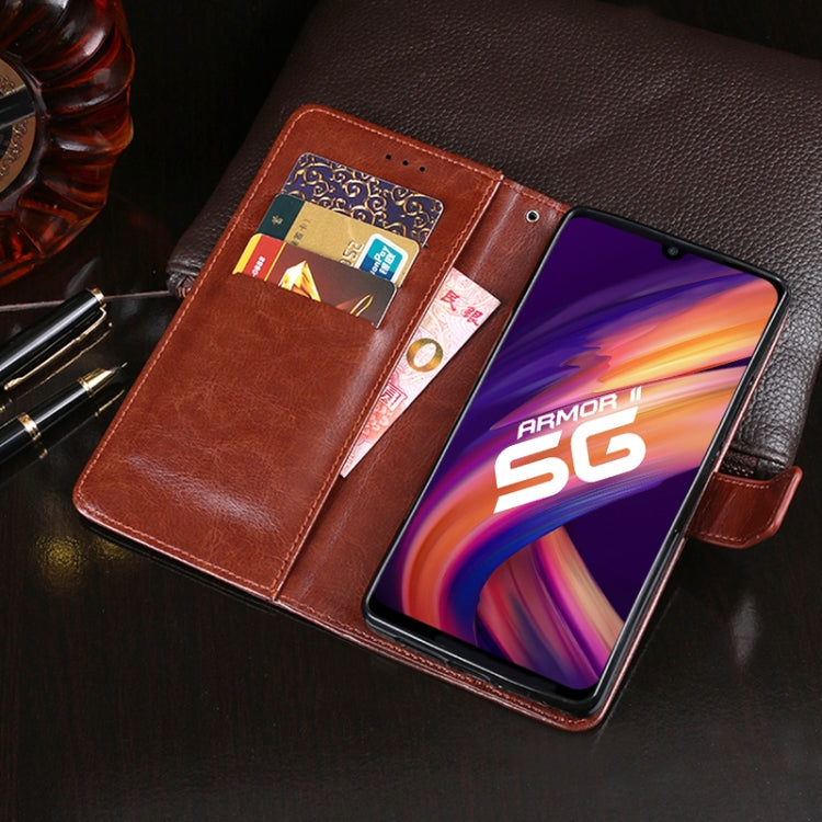 For Ulefone Armor 11 5G idewei Crazy Horse Texture Horizontal Flip Leather Case with Holder & Card Slots & Wallet(White) - free shipping - PMC Jewellery - Order now!