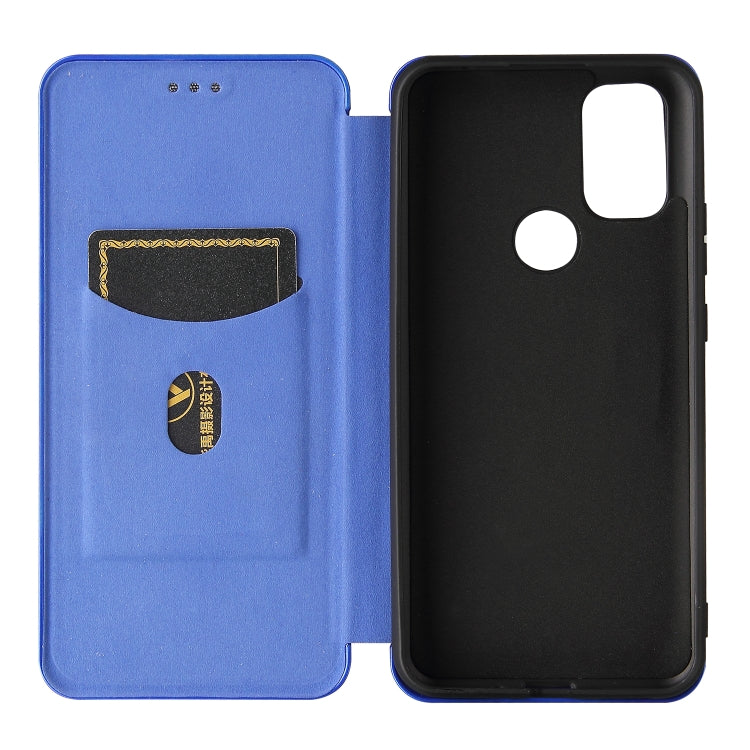 For Blackview A70 (2021) Carbon Fiber Texture Horizontal Flip TPU + PC + PU Leather Case with Card Slot(Blue) - More Brand by PMC Jewellery | Online Shopping South Africa | PMC Jewellery | Buy Now Pay Later Mobicred