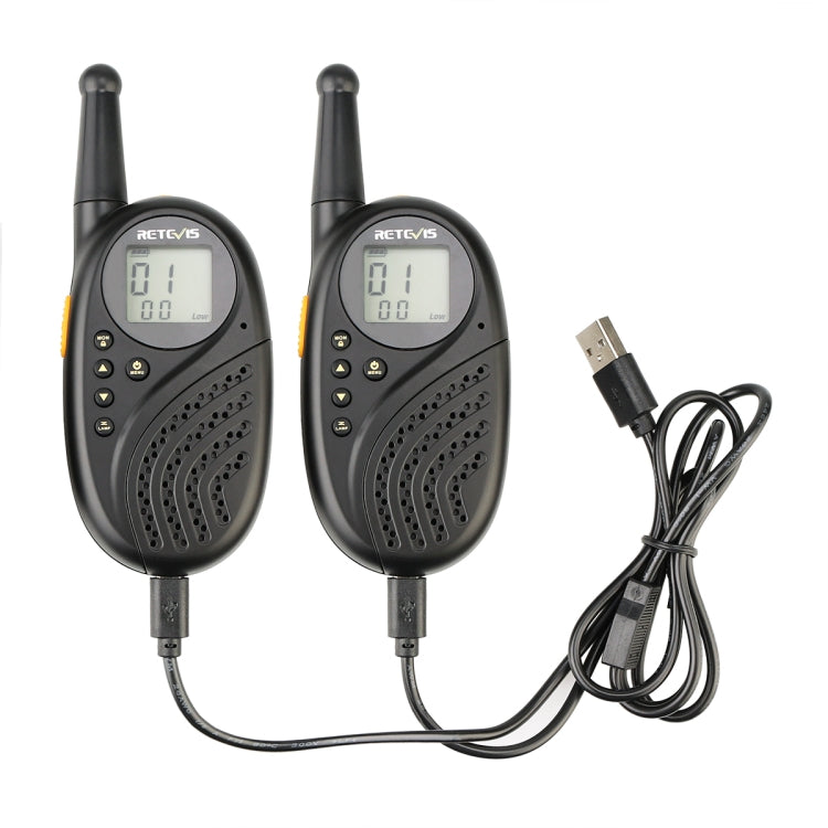 1 Pair RETEVIS RT-35 0.5W EU Frequency 446MHz 8CHS Children Handheld Walkie Talkie(Black) - free shipping - PMC Jewellery - Order now!