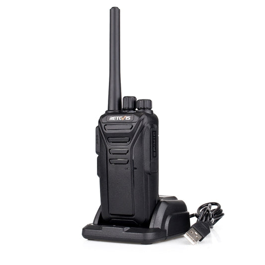 RETEVIS RT27 0.5W EU Frequency 446MHz 16CHS FRS Two Way Radio Handheld Walkie Talkie, EU Plug(Black) - Handheld Walkie Talkie by RETEVIS | Online Shopping South Africa | PMC Jewellery