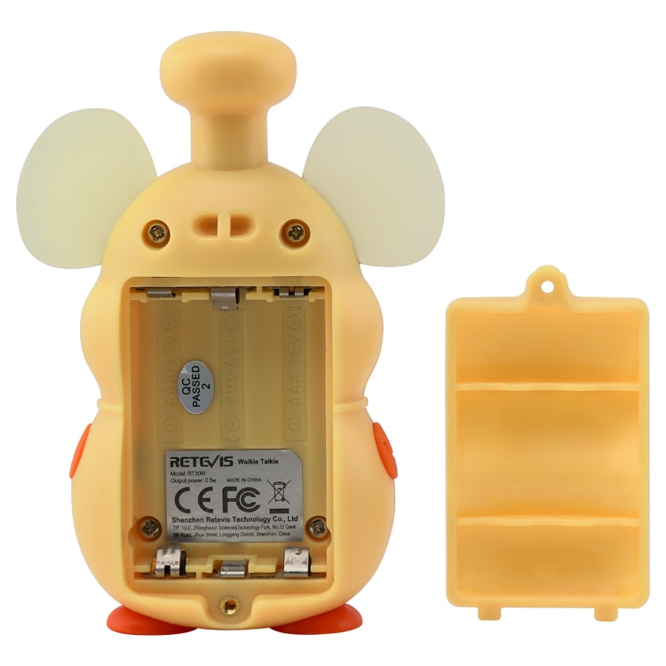 1 Pair RETEVIS RT30M 0.5W US Frequency FRS467 1CH Mouse Shape Children Handheld Walkie Talkie(Yellow) - free shipping - PMC Jewellery - Order now!