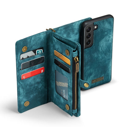 ForFor Samsung Galaxy S21 FE CaseMe 008 Detachable Multifunctional Flip Leather Phone Case(Blue) - Galaxy Phone Cases by CaseMe | Online Shopping South Africa | PMC Jewellery | Buy Now Pay Later Mobicred