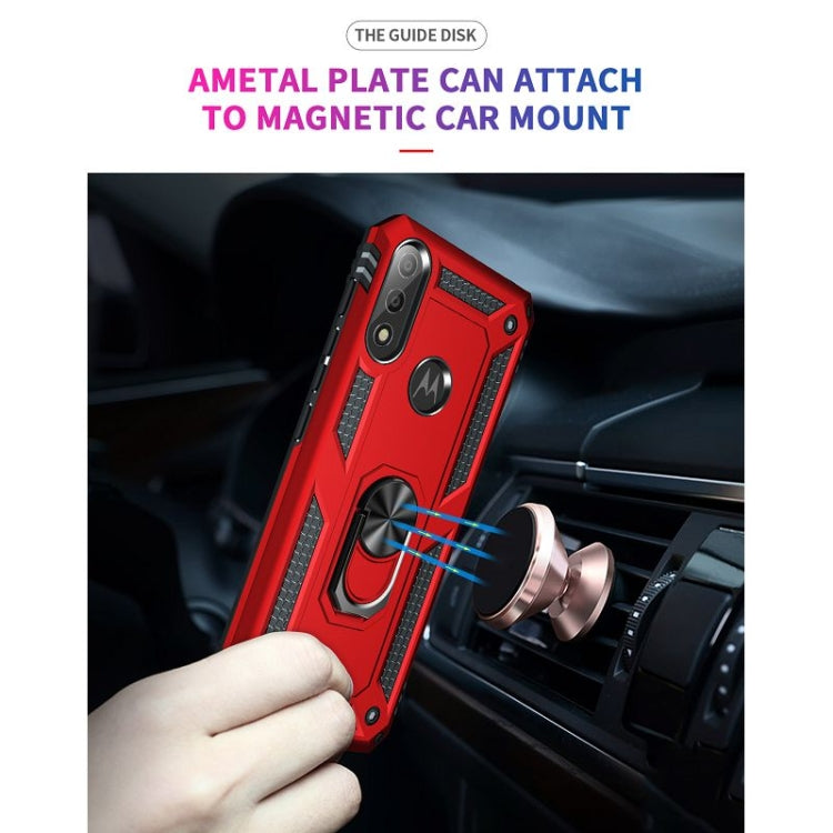 For Motorola Moto E7 Power (2021) Shockproof TPU + PC Protective Case with 360 Degree Rotating Holder(Red) - Motorola Cases by PMC TechLife | Online Shopping South Africa | PMC TechLife | Buy Now Pay Later Mobicred