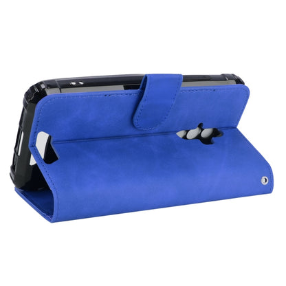 For Blackview BV6600 Solid Color Skin Feel Magnetic Buckle Horizontal Flip Calf Texture PU Leather Case with Holder & Card Slots & Wallet(Blue) - More Brand by PMC Jewellery | Online Shopping South Africa | PMC Jewellery | Buy Now Pay Later Mobicred
