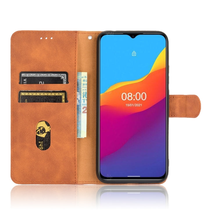 For Ulefone Note 10 Solid Color Skin Feel Magnetic Buckle Horizontal Flip Calf Texture PU Leather Case with Holder & Card Slots & Wallet(Brown) - Ulefone Cases by PMC Jewellery | Online Shopping South Africa | PMC Jewellery | Buy Now Pay Later Mobicred