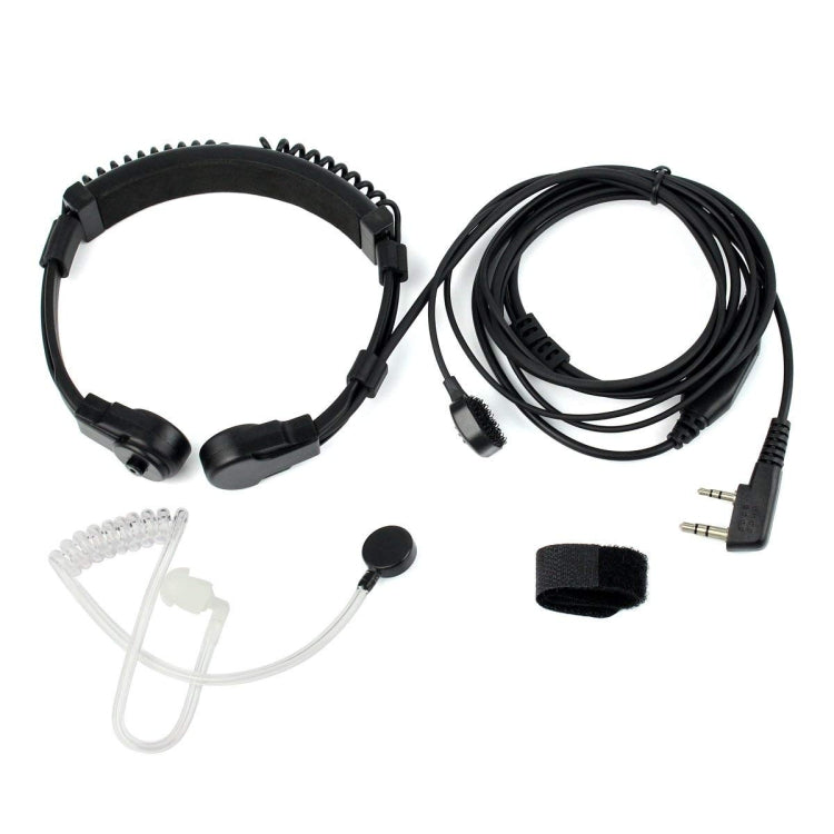 RETEVIS K-001 2 Pin Retractable Throat Covert Acoustic Tube Earphone Microphone for H-777/RT-5R - free shipping - PMC Jewellery - Order now!
