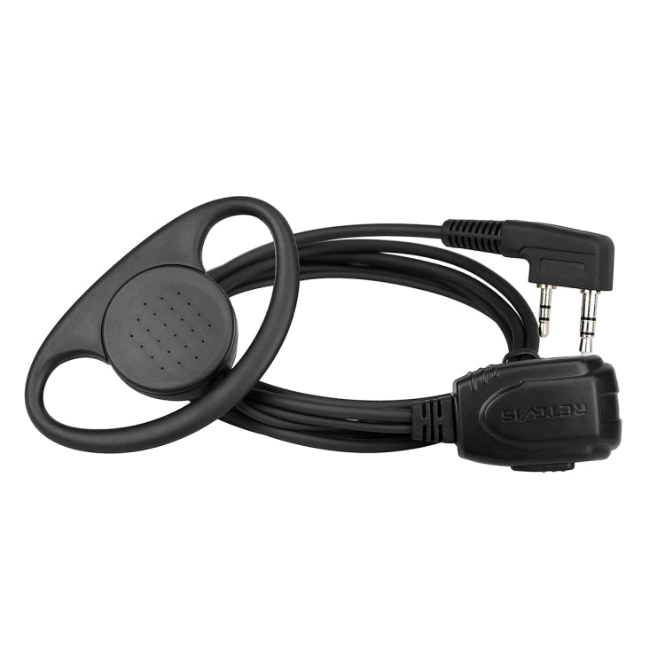 RETEVIS RE-3224 K 2 Pin D-type Earhook Earphone Microphone for H777/RT21/RT22/RT24/RT1/ RT3/RT81 - Microphones & Headsets by RETEVIS | Online Shopping South Africa | PMC Jewellery | Buy Now Pay Later Mobicred