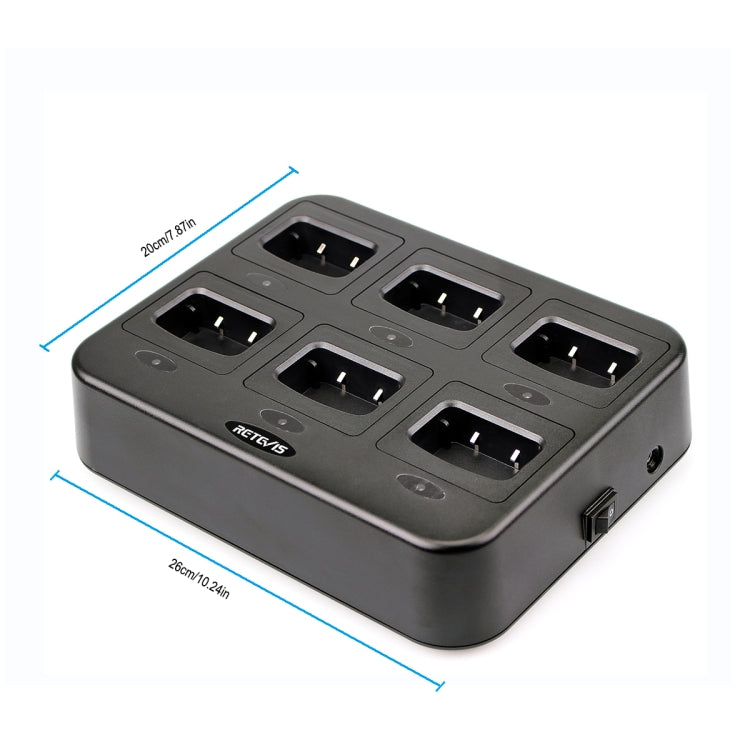 RETEVIS RTC777 Six-Way Walkie Talkie Charger for Retevis H777, US Plug - free shipping - PMC Jewellery - Order now!