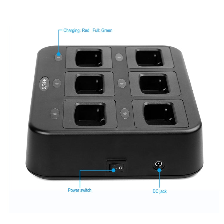 RETEVIS RTC777 Six-Way Walkie Talkie Charger for Retevis H777, US Plug - free shipping - PMC Jewellery - Order now!