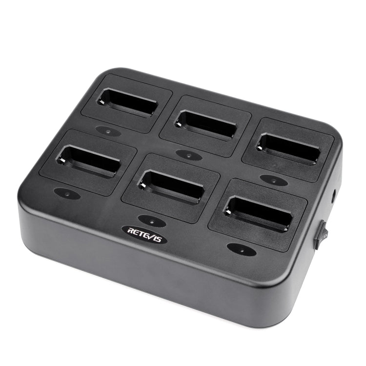 RETEVIS RTC22 Multi-function Six-Way Walkie Talkie Charger for Retevis RT22, EU Plug - Batteries & Chargers by RETEVIS | Online Shopping South Africa | PMC Jewellery | Buy Now Pay Later Mobicred