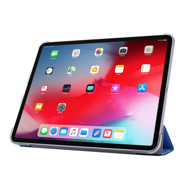 For iPad Air 13 2024 / iPad Pro 12.9 2022 / 2021 Silk Texture Horizontal Deformation Flip Leather Tablet Case with Holder(White) - iPad Pro 12.9 (2022/2021) Cases by PMC TechLife | Online Shopping South Africa | PMC TechLife | Buy Now Pay Later Mobicred