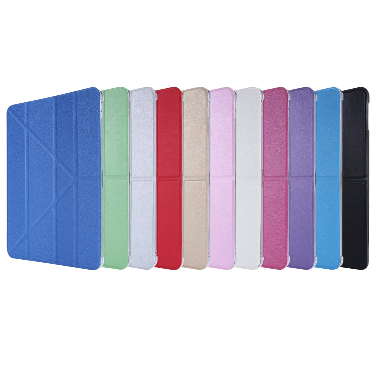 For iPad Air 13 2025 / 2024 / iPad Pro 12.9 2022 / 2021 Silk Texture Horizontal Deformation Flip Leather Tablet Case with Holder(Purple) - iPad Pro 12.9 (2022/2021) Cases by PMC TechLife | Online Shopping South Africa | PMC TechLife | Buy Now Pay Later Mobicred
