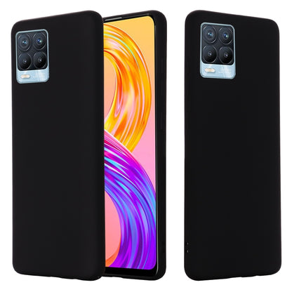 For OPPO Realme 8 / 8 Pro Pure Color Liquid Silicone Shockproof Full Coverage Case(Black) - Realme Cases by PMC Jewellery | Online Shopping South Africa | PMC Jewellery