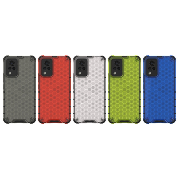 For vivo V21 Shockproof Honeycomb PC + TPU Case(Red) - vivo Cases by PMC TechLife | Online Shopping South Africa | PMC TechLife | Buy Now Pay Later Mobicred