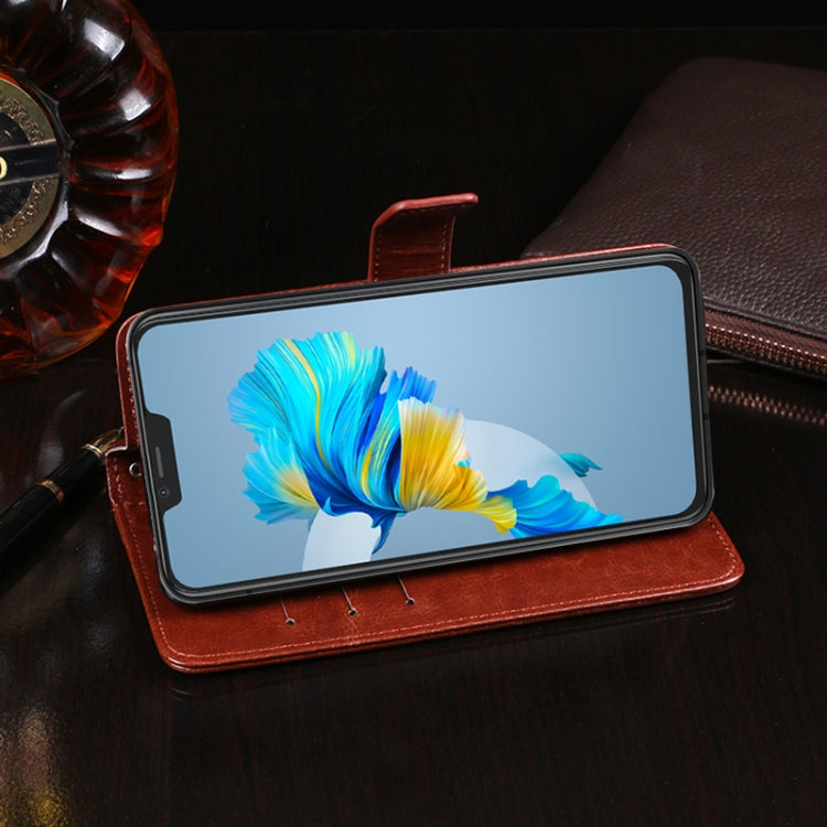 For Cubot C20 idewei Crazy Horse Texture Horizontal Flip Leather Case with Holder & Card Slots & Wallet(Rose Red) - free shipping - PMC Jewellery - Order now!
