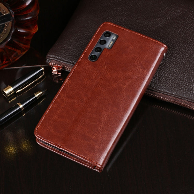 For TCL 20 Pro 5G idewei Crazy Horse Texture Horizontal Flip Leather Case with Holder & Card Slots & Wallet(White) - TCL by idewei | Online Shopping South Africa | PMC Jewellery | Buy Now Pay Later Mobicred