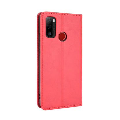 For Ulefone Note 10 Magnetic Buckle Retro Crazy Horse Texture Horizontal Flip Leather Case with Holder & Card Slots & Photo Frame(Red) - Ulefone Cases by PMC Jewellery | Online Shopping South Africa | PMC Jewellery | Buy Now Pay Later Mobicred