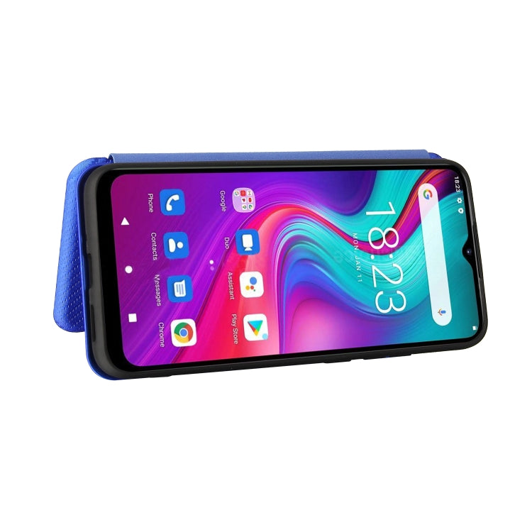 For Doogee X96 Pro Carbon Fiber Texture Horizontal Flip TPU + PC + PU Leather Case with Card Slot(Blue) - More Brand by PMC Jewellery | Online Shopping South Africa | PMC Jewellery | Buy Now Pay Later Mobicred