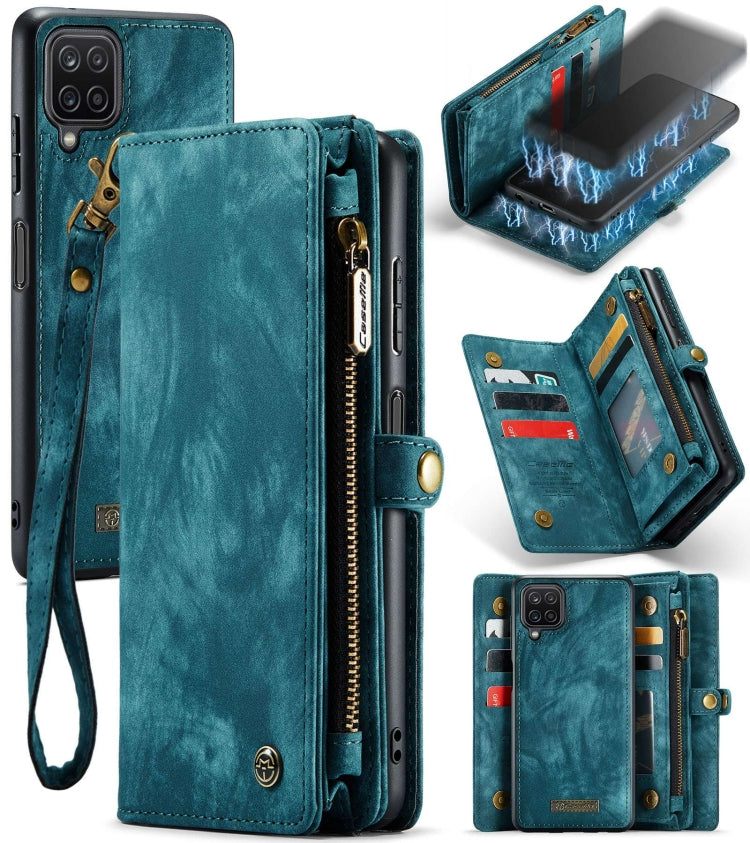 For Samsung Galaxy A12 CaseMe Detachable Multifunctional Horizontal Flip Leather Case, with Card Slot & Holder & Zipper Wallet & Photo Frame(Green) - Galaxy Phone Cases by CaseMe | Online Shopping South Africa | PMC Jewellery | Buy Now Pay Later Mobicred