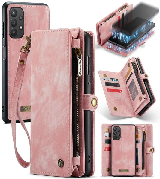 For Samsung Galaxy A32 5G CaseMe Detachable Multifunctional Horizontal Flip Leather Phone Case (Pink) - Galaxy Phone Cases by CaseMe | Online Shopping South Africa | PMC Jewellery | Buy Now Pay Later Mobicred