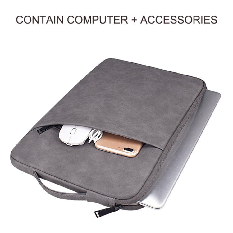 ND08 Sheepskin Notebook Iner Bag, Size:14.1-15.4 inch(Deep Space Gray) - 14.1 inch by PMC Jewellery | Online Shopping South Africa | PMC Jewellery | Buy Now Pay Later Mobicred