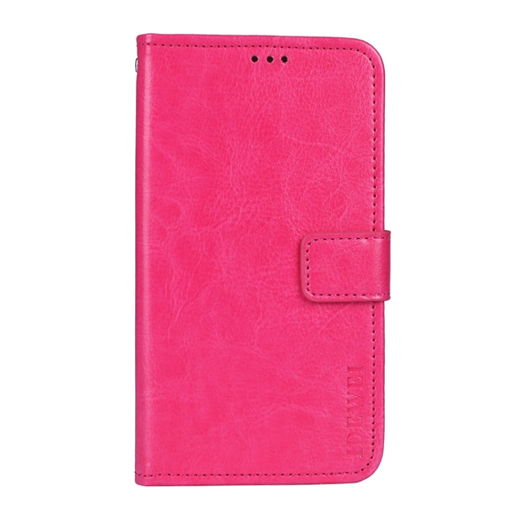 For Lenovo K13 Note idewei Crazy Horse Texture Horizontal Flip Leather Case with Holder & Card Slots & Wallet(Rose Red) - free shipping - PMC Jewellery - Order now!