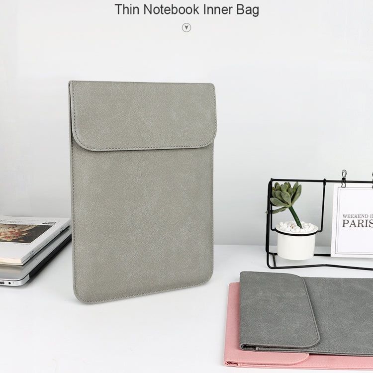 PU02 Ultra-thin Notebook Liner Bag with Small Bag, Size:13.3 inch(Dark Grey) - free shipping - PMC TechLife - Order now!