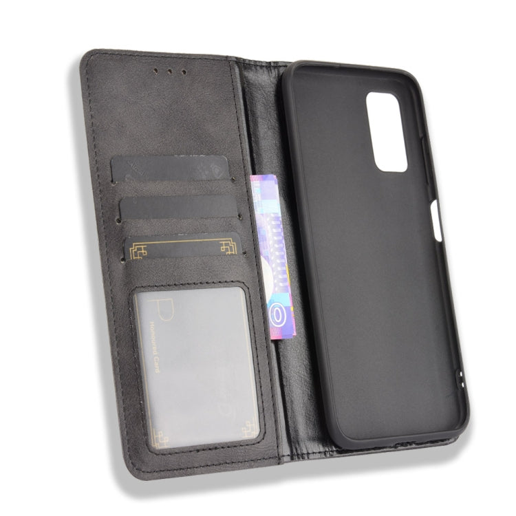 For Blackview A90 Magnetic Buckle Retro Crazy Horse Texture Horizontal Flip Leather Case with Holder & Card Slots & Photo Frame(Black) - More Brand by PMC Jewellery | Online Shopping South Africa | PMC Jewellery | Buy Now Pay Later Mobicred
