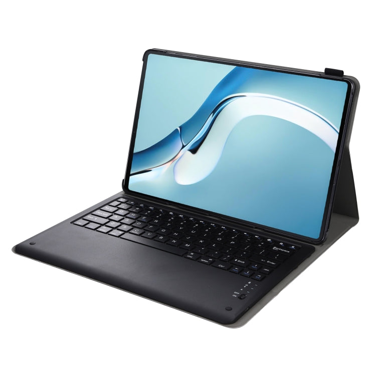 A126 For Huawei MatePad Pro 12.6 2021 Sheep Texture Ultra-thin Bluetooth Keyboard Horizontal Flip Leather Tablet Case with Holder(Black) - Huawei Keyboard by PMC TechLife | Online Shopping South Africa | PMC TechLife