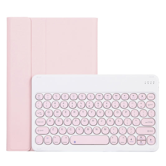 For Lenovo Pad Pro 11.5 inch 2021 TB-J716F / Tab P11 Pro 11.5 inch TB-J706F YAM13 Lambskin Texture Detachable Round Keycap Bluetooth Keyboard Leather Tablet Case with Holder(Pink) - Lenovo Keyboard by PMC Jewellery | Online Shopping South Africa | PMC Jewellery