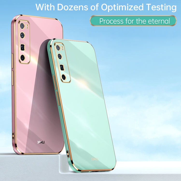 For Huawei nova 7 5G XINLI Straight 6D Plating Gold Edge TPU Shockproof Case(Black) - Huawei Cases by XINLI | Online Shopping South Africa | PMC TechLife