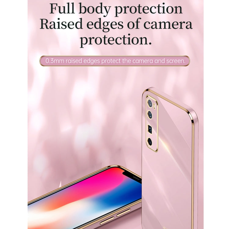 For Huawei nova 7 5G XINLI Straight Edge 6D Electroplate TPU Phone Case with Ring Holder(Black) - free shipping - PMC TechLife - Order now!