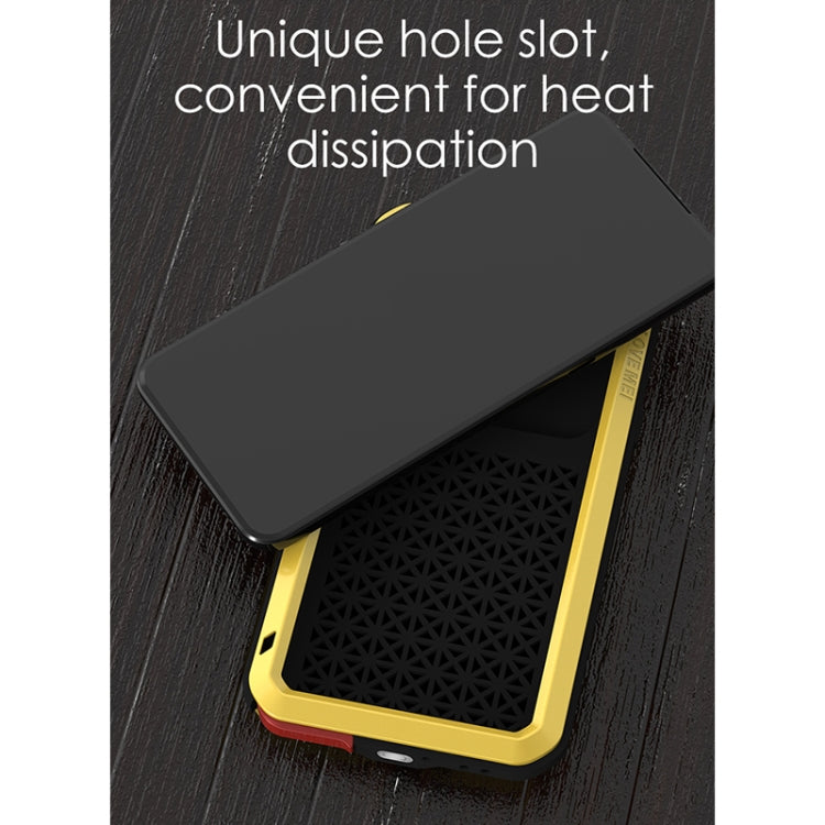 For LG V60 ThinQ 5G LOVE MEI Metal Shockproof Waterproof Dustproof Protective Case with Glass(Red) - free shipping - PMC TechLife - Order now!