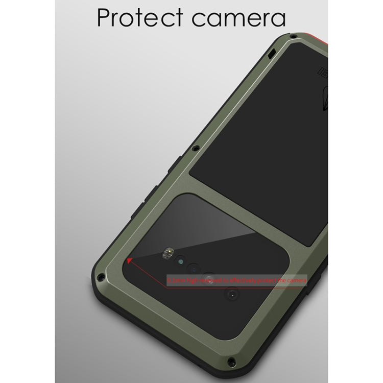 For LG V60 ThinQ 5G LOVE MEI Metal Shockproof Waterproof Dustproof Protective Case with Glass(Red) - free shipping - PMC TechLife - Order now!