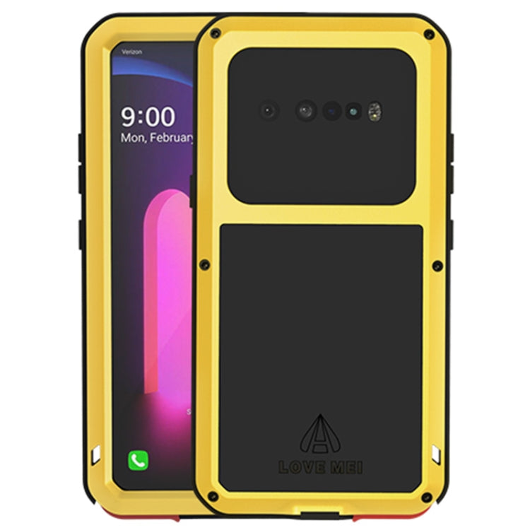 For LG V60 ThinQ 5G LOVE MEI Metal Shockproof Waterproof Dustproof Protective Case with Glass(Yellow) - free shipping - PMC TechLife - Order now!
