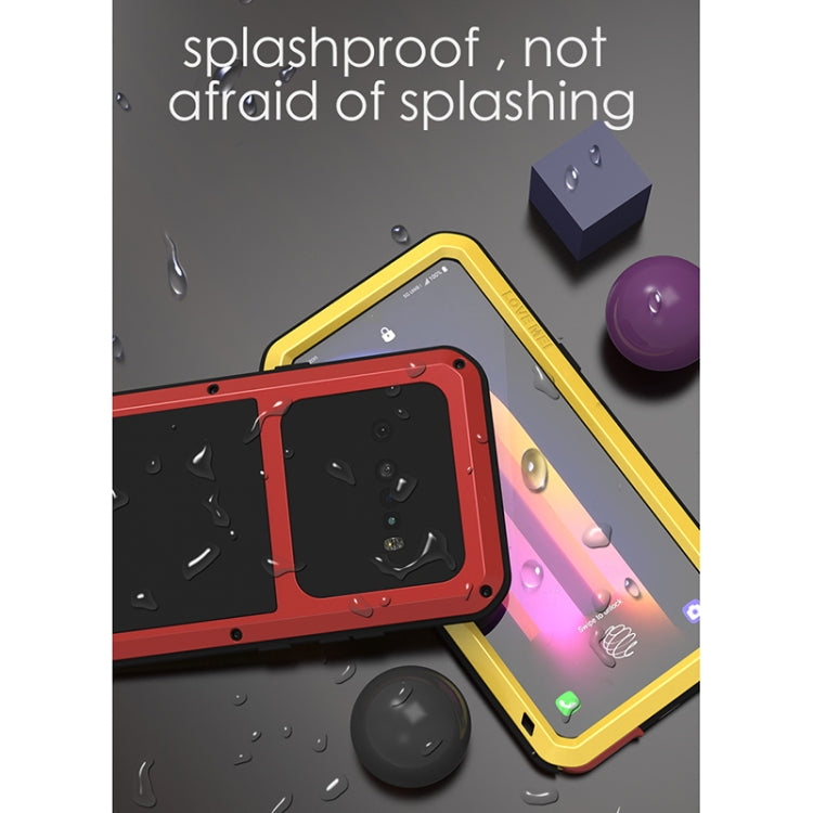 For LG V60 ThinQ 5G LOVE MEI Metal Shockproof Waterproof Dustproof Protective Case with Glass(Yellow) - free shipping - PMC TechLife - Order now!