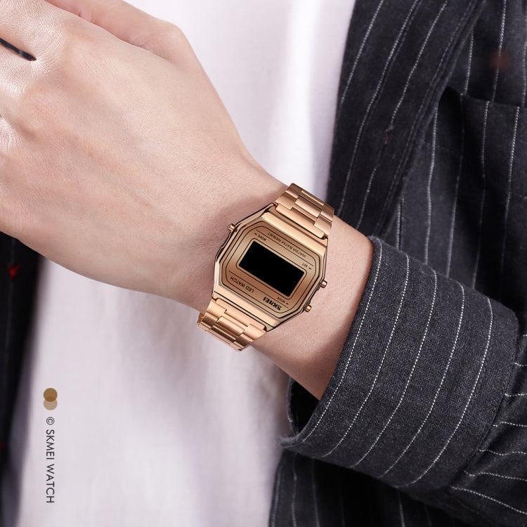 SKMEI 1646 LED Digital Display Luminous Electronic Watch(Gold) - free shipping - PMC TechLife - Order now!