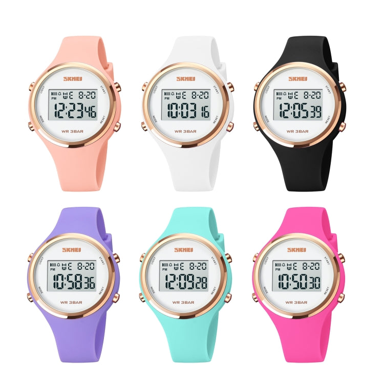 SKMEI 1720 Round Dial LED Digital Display Luminous Silicone Strap Electronic Watch(Light Green) - free shipping - PMC TechLife - Order now!