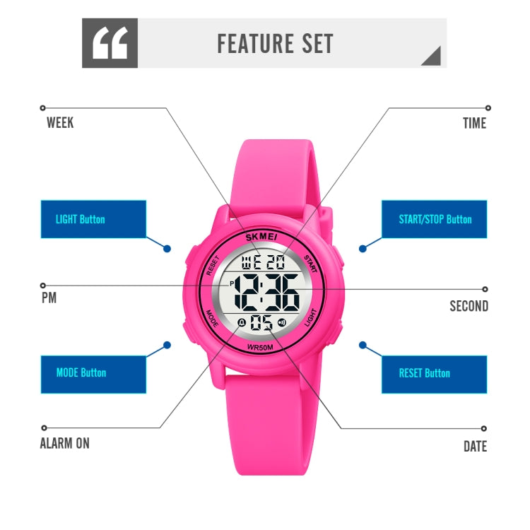 SKMEI 1721 Triplicate Round Dial LED Digital Display Luminous Silicone Strap Electronic Watch(Black) - free shipping - PMC TechLife - Order now!