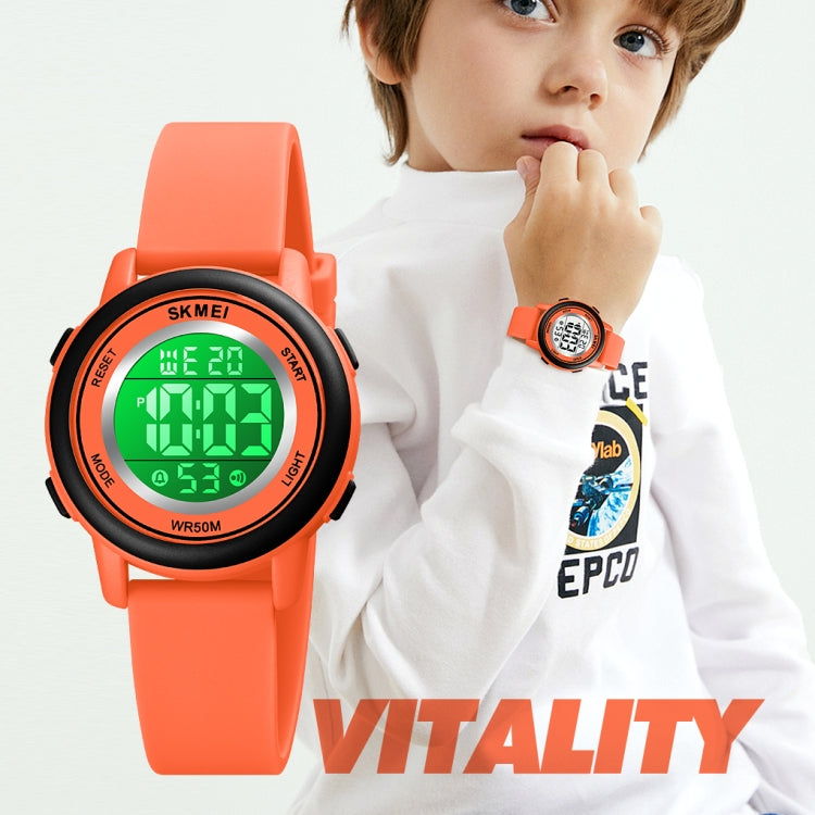 SKMEI 1721 Triplicate Round Dial LED Digital Display Luminous Silicone Strap Electronic Watch(Rose Red) - free shipping - PMC TechLife - Order now!